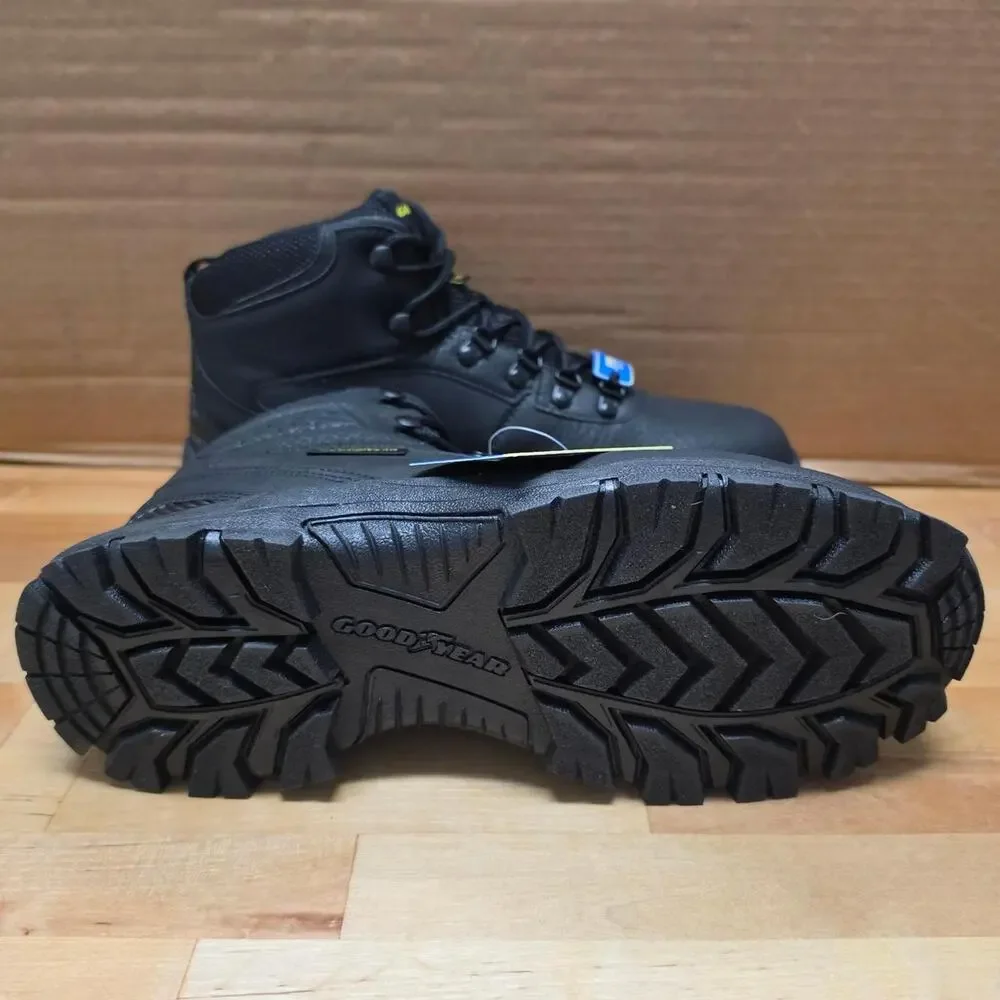 Goodyear Black Leather Steel Toe Boots Size 11